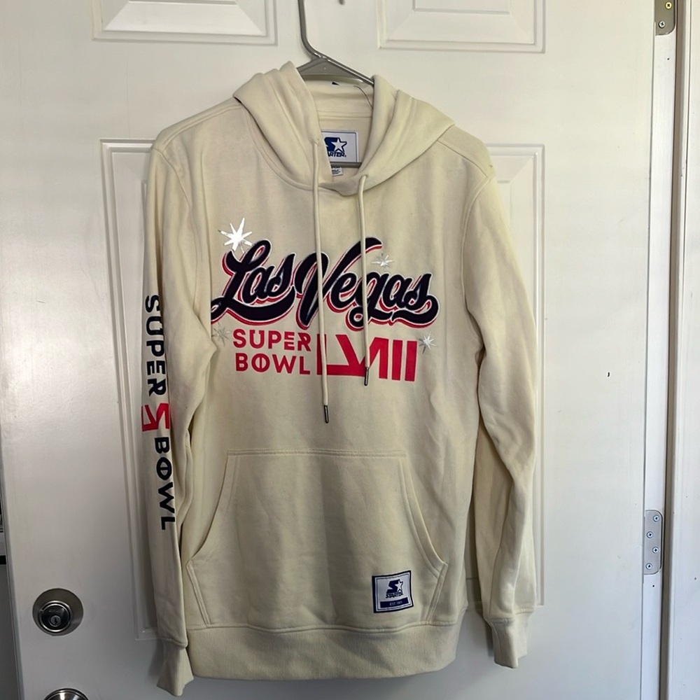 STARTER brand size small Las Vegas Super Bowl LVIII Hoodie NWT